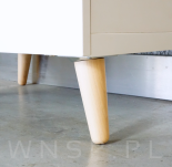 4x Noga bukowa skośna UNIQ 15 CM z blachą montażową - 4