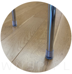 Ślizgacz ochronny PVC okrągły na nogę Ø 28 mm transparentny, z filcem - 5