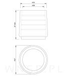 Ślizgacz ochronny PVC okrągły na nogę Ø 28 mm transparentny, z filcem - 3