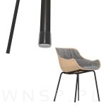 Ślizgacz ochronny PVC okrągły na nogę Ø 28 mm transparentny, z filcem - 8