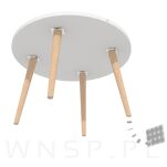 Podkładki Ø 20 mm, szare, filcowe do mebli, opakowanie 80 szt. - 4