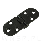 Zawias maszynowy do wkładek stołu 6 otworowy, 80 x 30 mm, czarny - 4