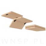 Zawias maszynowy do wkładek stołu 6 otworowy, 80 x 30 mm, czarny - 3