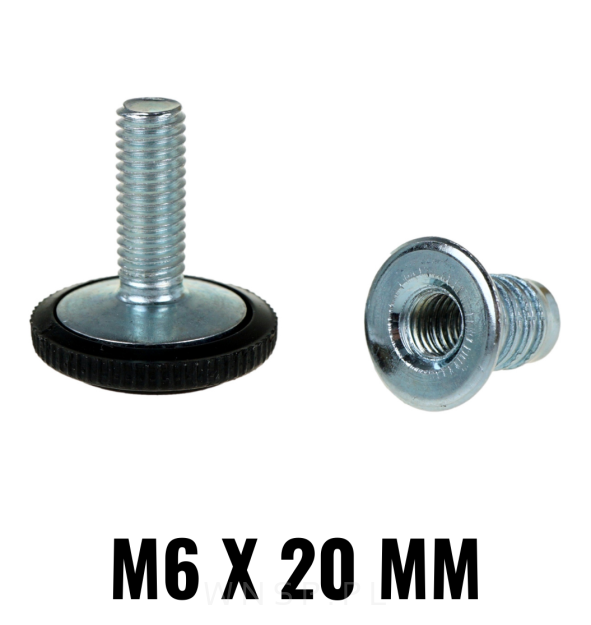 Regulator, stopka meblowa M6 X 20 mm z mufą wbijaną