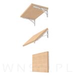 Mocny wspornik składany do półki 2 sztuki, FLEXO 20 x 10,5 cm - 6