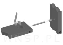 Podkładka półksiężyc pod otwór fi 40 mm, ocynk biały - 9