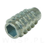 Nakrętka M6 X 20 mm - mufa do drewna typ NC - 6