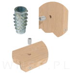 Nakrętka M6 X 20 mm - mufa do drewna typ NC - 5