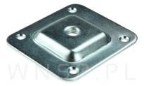 Noga bukowa prosta, stożek 10 cm turkusowa z blachą montażową - 5