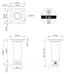 Nogi meblowe okrągłe z regulacją do komody, szafki 10 cm zestaw z wkrętami - 2