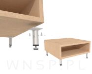 Nogi meblowe okrągłe z regulacją do komody, szafki 10 cm zestaw z wkrętami - 5