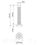 Stopka meblowa M10 X 67 mm, z nacięciem prostym - 2