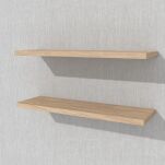 2x Półki do ściany, konsol, wsporników ściennych z płyty w dekorze dębu, 500 x 150 x 18 mm - 3