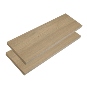 2x Półki do ściany, konsol, wsporników ściennych z płyty w dekorze dębu, 500 x 150 x 18 mm