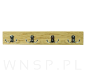 Wieszak ścienny na ubrania, z 4 haczykami, dąb surowy - 5