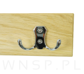 Wieszak ścienny na ubrania, z 4 haczykami, dąb surowy - 4