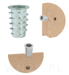 Mufa M8 X 20 mm - Nakrętka do drewna typ DC - 4
