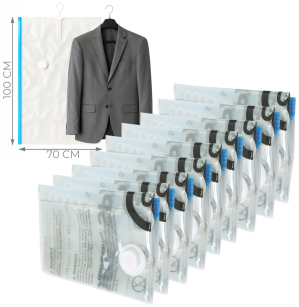 WORKI PRÓŻNIOWE DO SZAFY 100 x 70 CM 9 SZTUK, NA KURTKI, GARNITURY, DO SZAFY MOCNE GRUBE