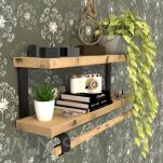 Wspornik do półki podwójnej ściennej z drążkiem 150 x 265 x 40 mm - 4