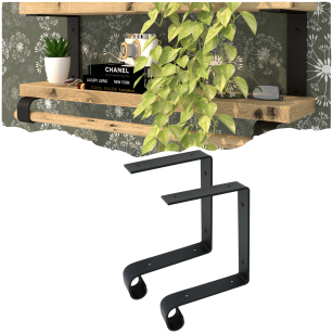 Wspornik do półki podwójnej ściennej z drążkiem 150 x 265 x 40 mm