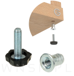 10x Zestaw Stopka meblowa regulator do mebli, nóżka do mebli M6 x 20 z mufą - 3