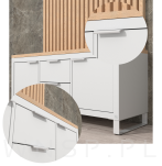 Uchwyt krawędziowy Lyon chrom, rozstaw 128 mm - 3