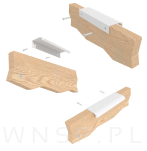 Uchwyt krawędziowy Lyon chrom, rozstaw 128 mm - 7