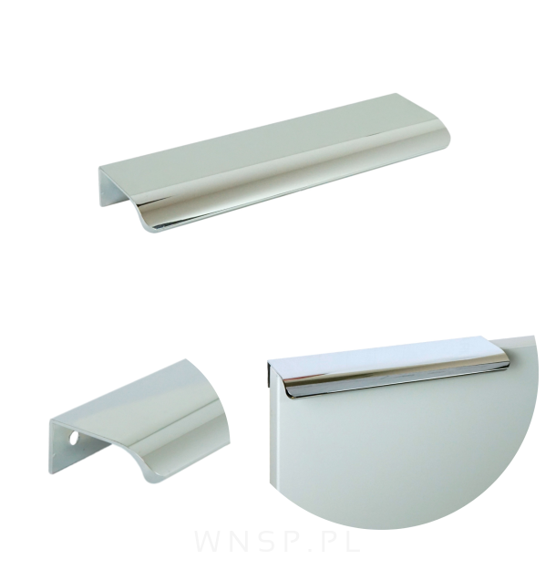 Uchwyt krawędziowy Lyon chrom, rozstaw 128 mm