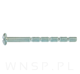 Wkręt meblowy M4 x 50 mm, typ kombi, z nacięciem PZD - 5