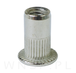 Nitonakrętka nierdzewna M4 x 11 MM, ryflowana z kołnierzem - 5
