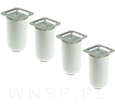 Nóżka bukowa biała 15 cm, walcowa 60 mm z blachą - 4