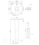 Nogi stalowe proste 23 cm, zestaw z wkrętami, czarne matowe - 5
