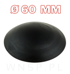 Czarny odbojnik do ściany samoprzylepny fi 60 mm - 2