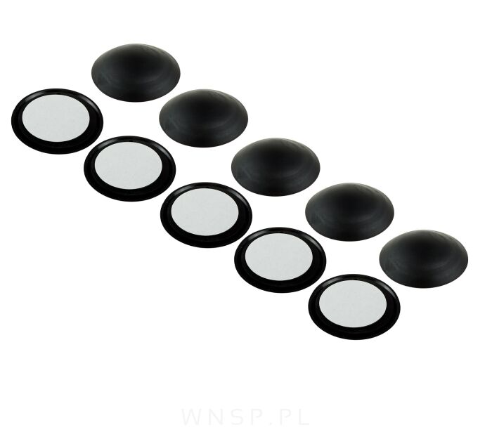 Czarny odbojnik do ściany samoprzylepny fi 60 mm