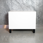 Nóżka bukowa czarna 20 cm, walcowa 45 mm z blachą - 12