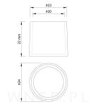 Ślizgacz ochronny PVC okrągły na nogę Ø 20 mm czarny - 3