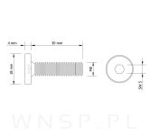 M8 X 30 mm z łbem walcowym na imbus 5 - 2