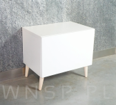 Noga bukowa skośna UNIQ 45 cmz blachą montażową, surowa - 6