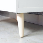 Noga bukowa skośna UNIQ 45 cmz blachą montażową, surowa - 4