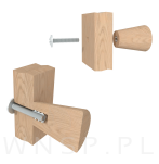 Wkręt meblowy M4 x 50 mm, typ kombi, z nacięciem PZD - 6