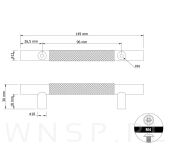 Uchwyt meblowy Treviso 96 mm mosiądz - 3