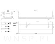Nowoczesny wspornik do półki meblowej T 255 mm - 2
