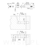 Złącze meblowe do otworu fi 10 mm, zestaw 4 złącz - 2
