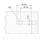 Złącze meblowe do otworu fi 10 mm, 3 elementowe M6 - 3