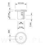 M6 x 10 mm, Nakrętka ericsona, czarny ocynk - 3