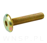 M6 X 30 mm metryczny z łbem walcowym SW 4 - 3