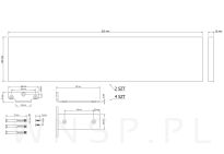 Zestaw 2 półek ściennych w dekorze orzechu 650 x 150 x 18 mm, ze wspornikami montażowymi - 2