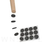 Filc meblowy fi 28 mm brąz, opakowanie 108 szt. - 3