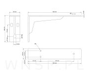 2x Wsporniki wzmocnione, konsola do półki ściennej, wiszącej 20 x 10 cm - 2