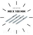 M8 X 100 mm, szpilka dwustronna 30/70 - 2